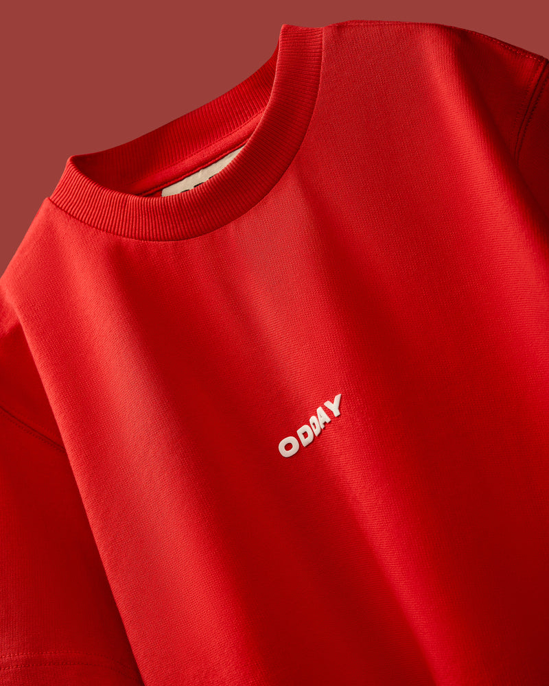 ODDAY CORE TEE— Power Red